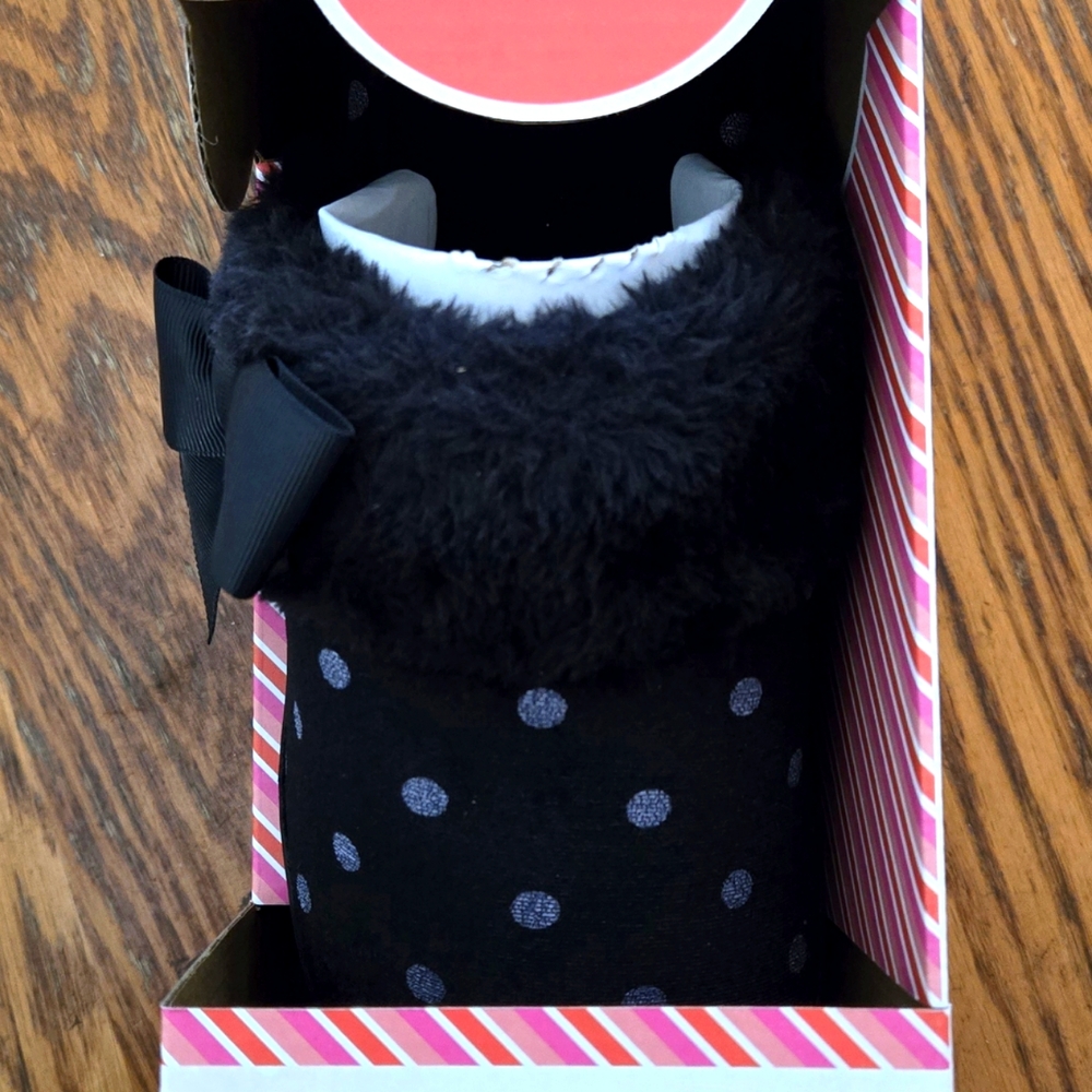 👀50% OFF🖤♨️NWT‼️ Totes Toasties brand Polka Dot Print Memory Foam Slippers - Picture 6 of 7